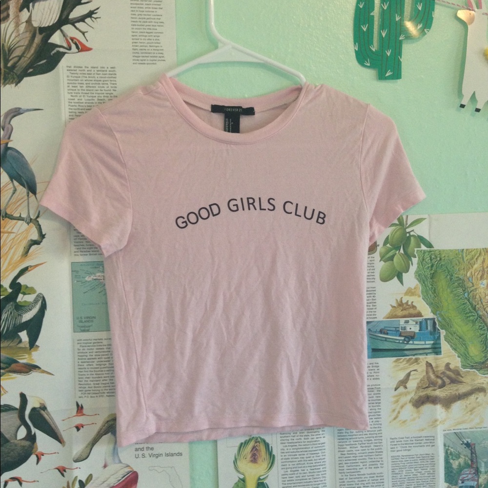 pink crop top